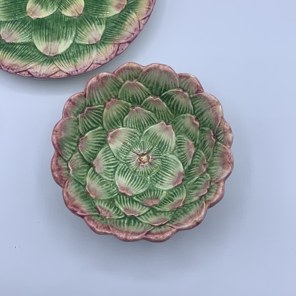 Vintage Fitz & Floyd Artichoke Plate & Bowl - Picture 4 of 8